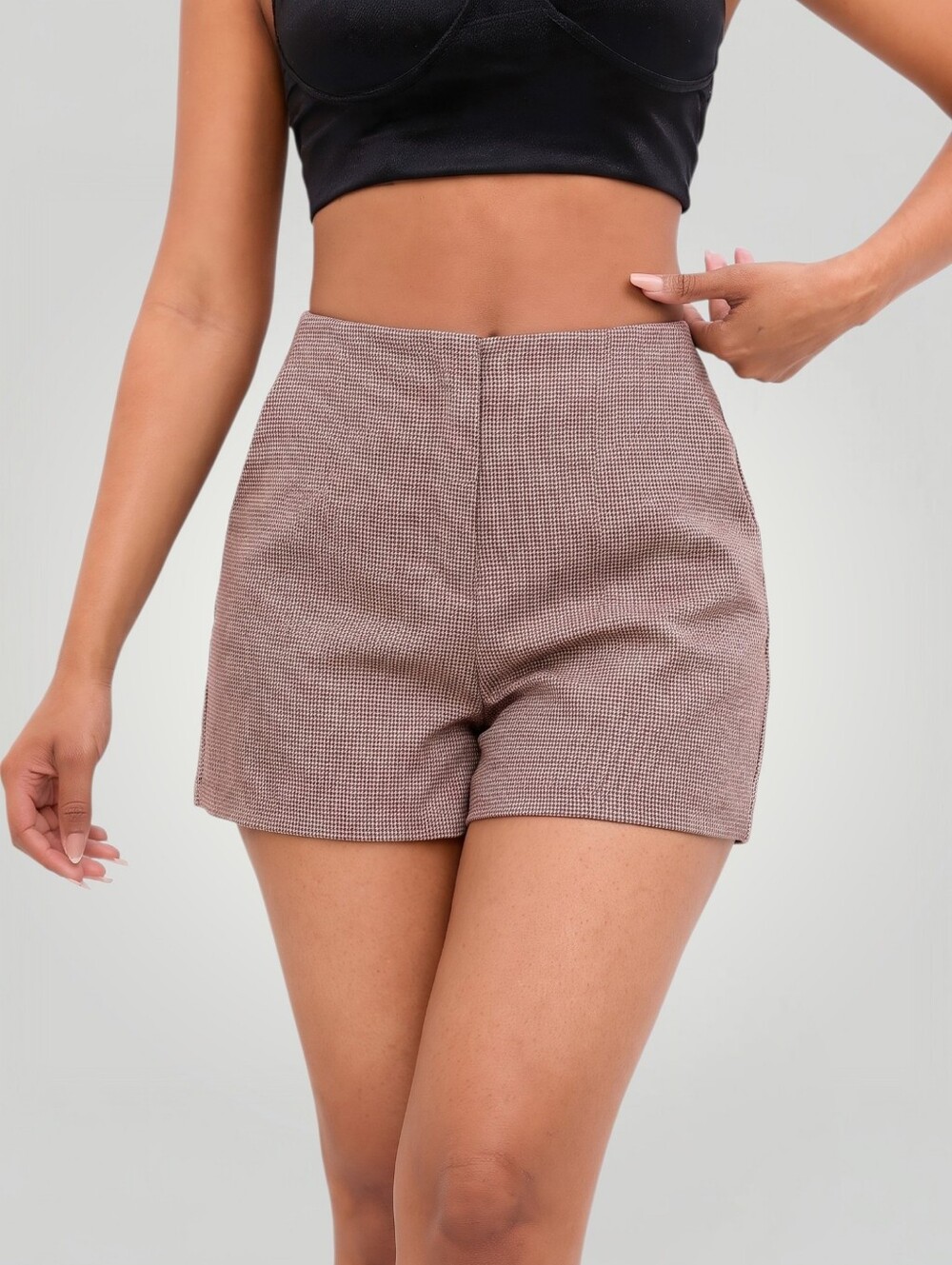 LOFT Womens 8 Tweed Trouser Shorts Coral Gray Lined Tailored Dress Shorts Career